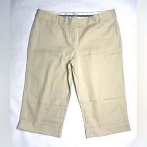 Express Design Studio Editor Khaki Capri Cuffed Pant/Trouser Size 10